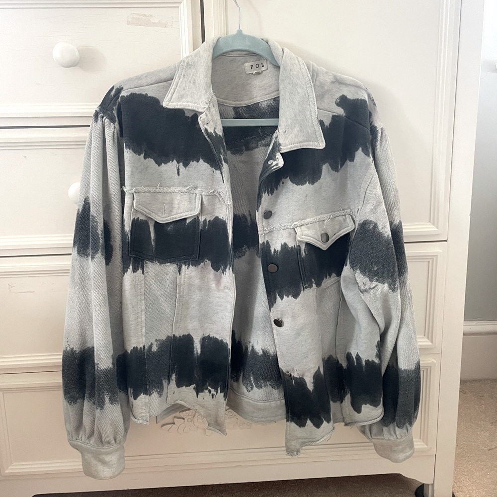 Tie dye jacket grey and blackish/navy